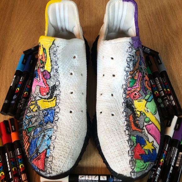 Adidas Yeezy boost 350 triple white sneakers. - Picture 4 of 5